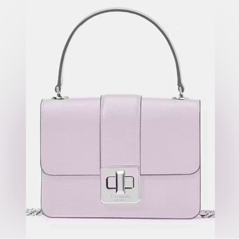 Kate Spade Phoebe Twist Lock Lavender Mini Flap Crossbody Shoulder bag